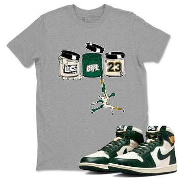 Sneaker Threads – Sneaker Tees To Match Air Jordan 1 Pro Green – Jordan Paint Graphic Tee Heather Grey 1. Perfect for Jordan releases 2025 colorways.