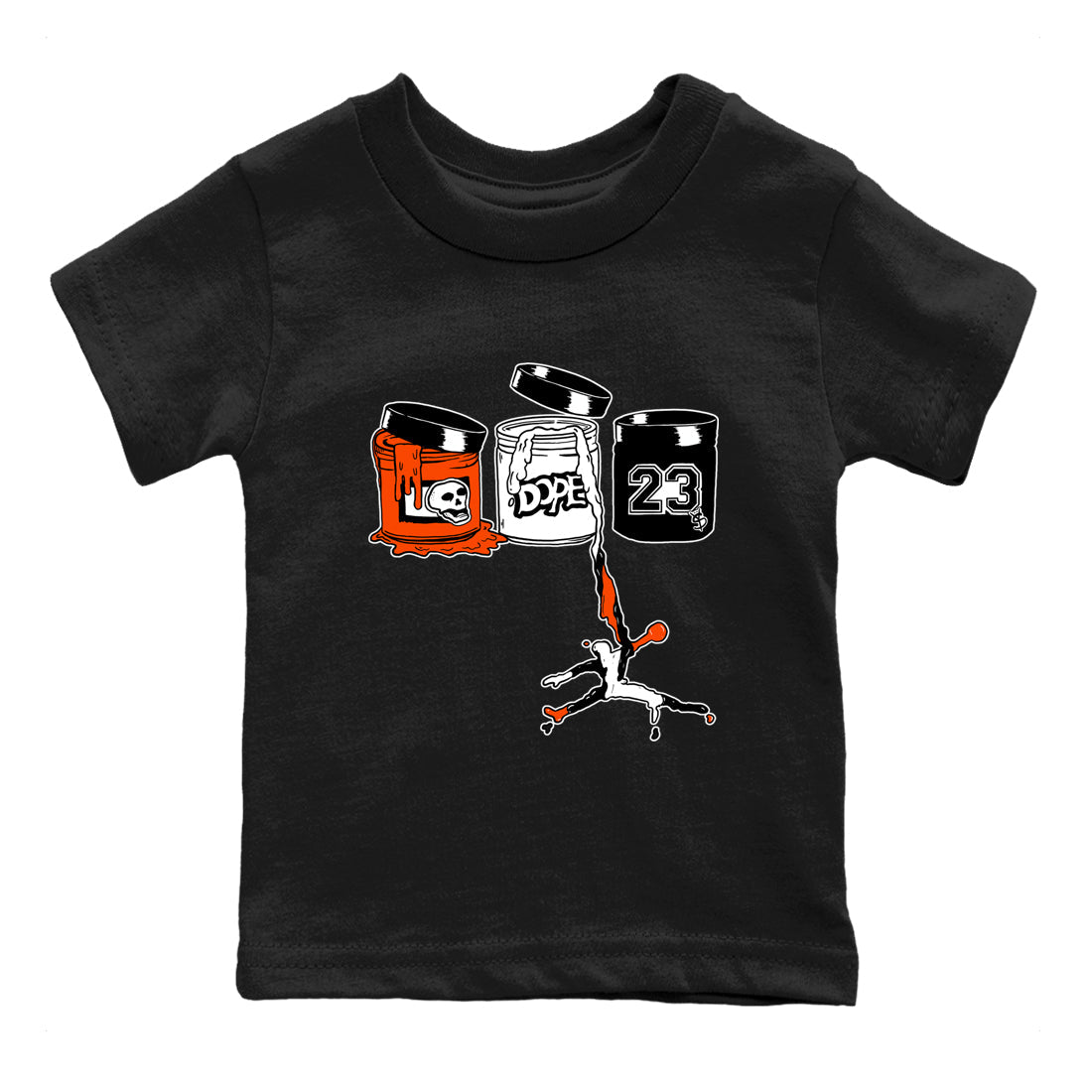 Sneaker match tees – Sneaker Tees To Match Air Jordan 1 Shattered Backboard Shoes – Jordan Paint Kids T-Shirt Black 2