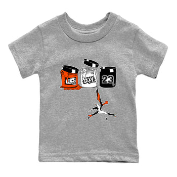 Sneaker match tees – Sneaker Tees To Match Air Jordan 1 Shattered Backboard Shoes – Jordan Paint Kids T-Shirt Heather Grey 2