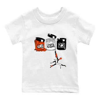 Sneaker match tees – Sneaker Tees To Match Air Jordan 1 Shattered Backboard Shoes – Jordan Paint Kids T-Shirt White 2