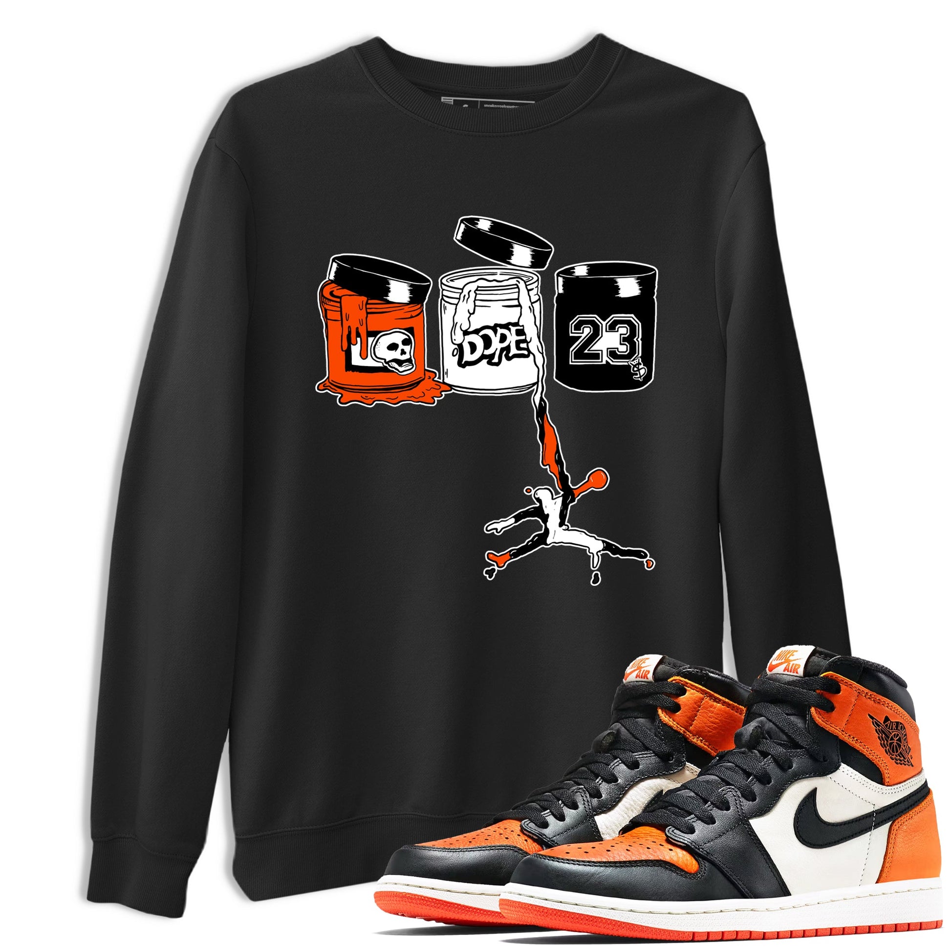 Sneaker match tees – Sneaker Tees To Match Air Jordan 1 Shattered Backboard Shoes – Jordan Paint Tee Black 1