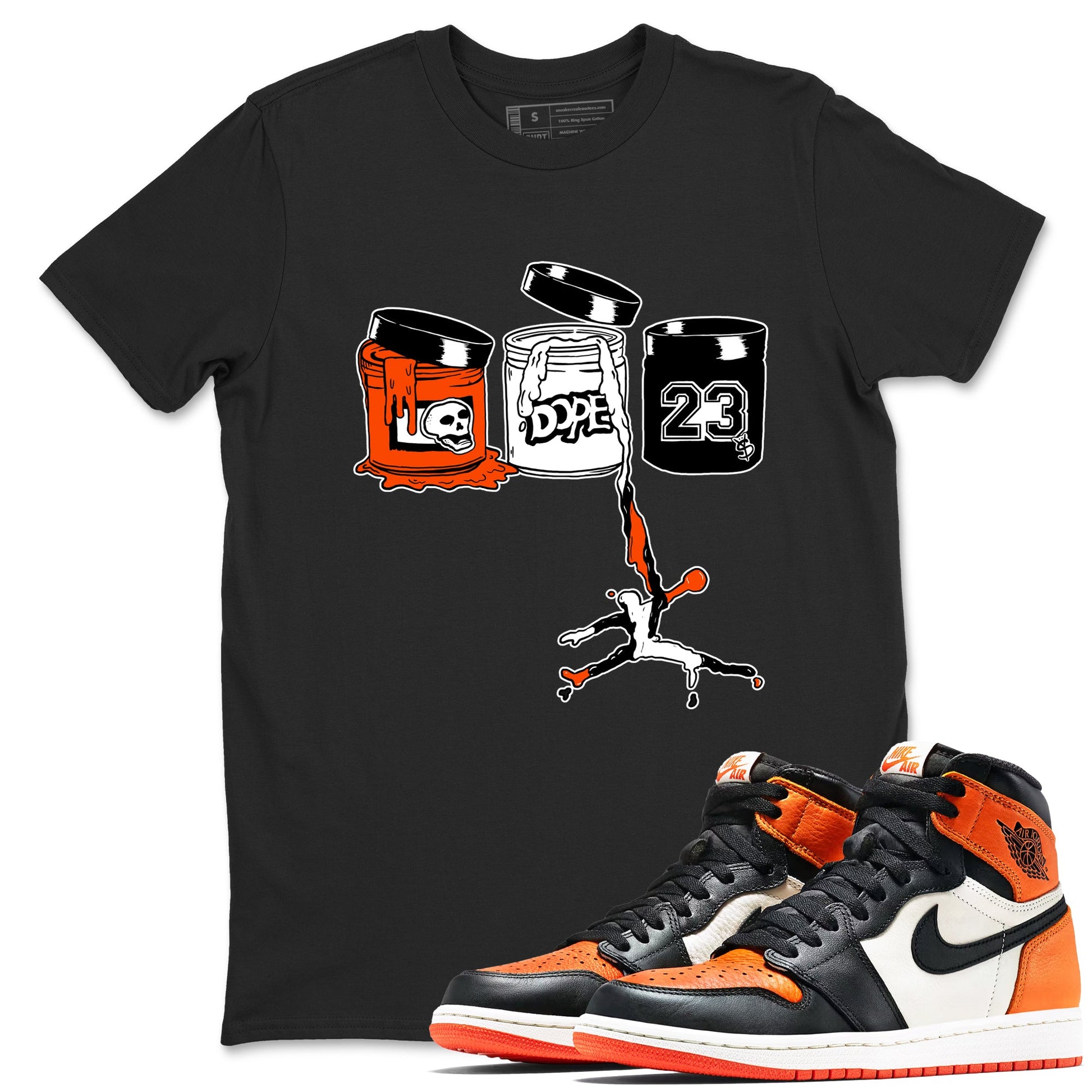 Sneaker match tees – Sneaker Tees To Match Air Jordan 1 Shattered Backboard Shoes – Jordan Paint Tee Black 1