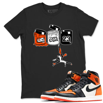 Sneaker match tees – Sneaker Tees To Match Air Jordan 1 Shattered Backboard Shoes – Jordan Paint Tee Black 1