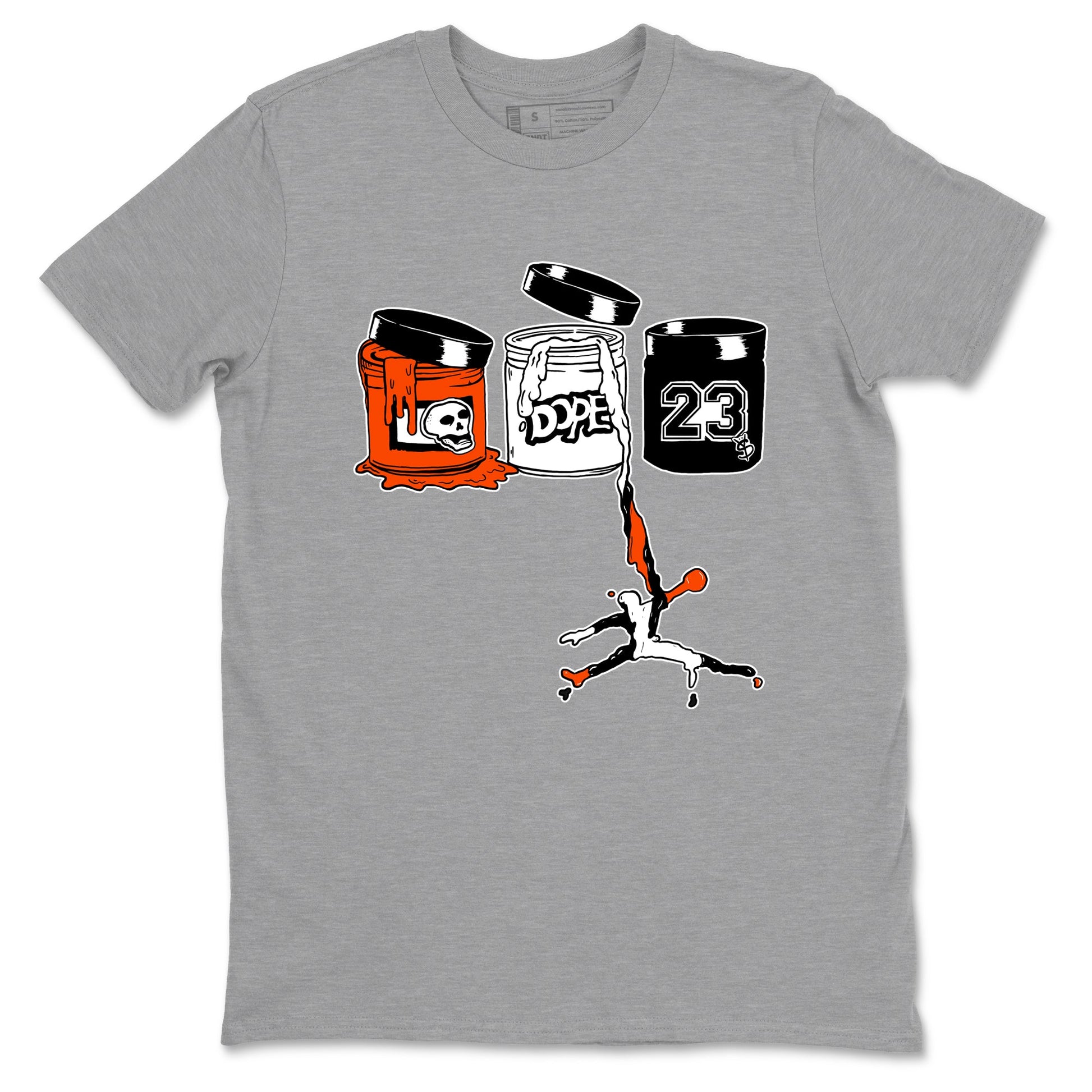 Sneaker match tees – Sneaker Tees To Match Air Jordan 1 Shattered Backboard Shoes – Jordan Paint Tee Heather Grey 2