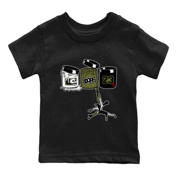 1s Travis Scott Medium Olive shirts to match jordans Jordan Paint sneaker match tees Air Jordan 1 Travis Scott Medium Olive match shoes to clothes SNRT Sneaker Tees Youth Baby Black 2 tee