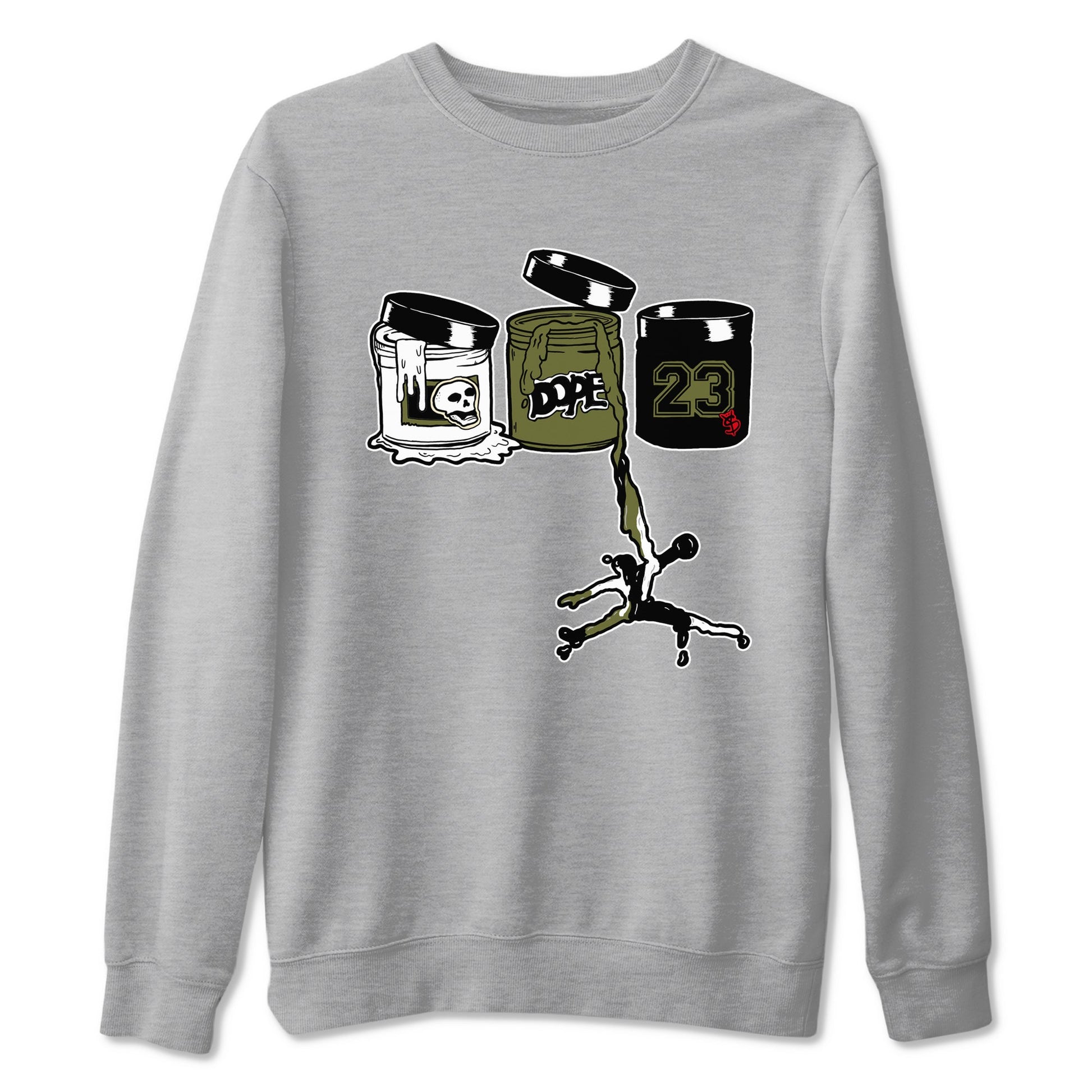 1s Travis Scott Medium Olive shirts to match jordans Jordan Paint sneaker match tees Air Jordan 1 Travis Scott Medium Olive match shoes to clothes SNRT Sneaker Tees unisex cotton Heather Grey 2 shirts