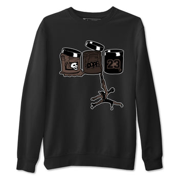 AJ1 Travis Scott Velvet Brown and Dark Mocha shirts to match jordans Jordan Paint sneaker match tees 1s Travis Scott Velvet Brown match shoes to clothes SNRT Sneaker Tees unisex cotton Black 2 shirts