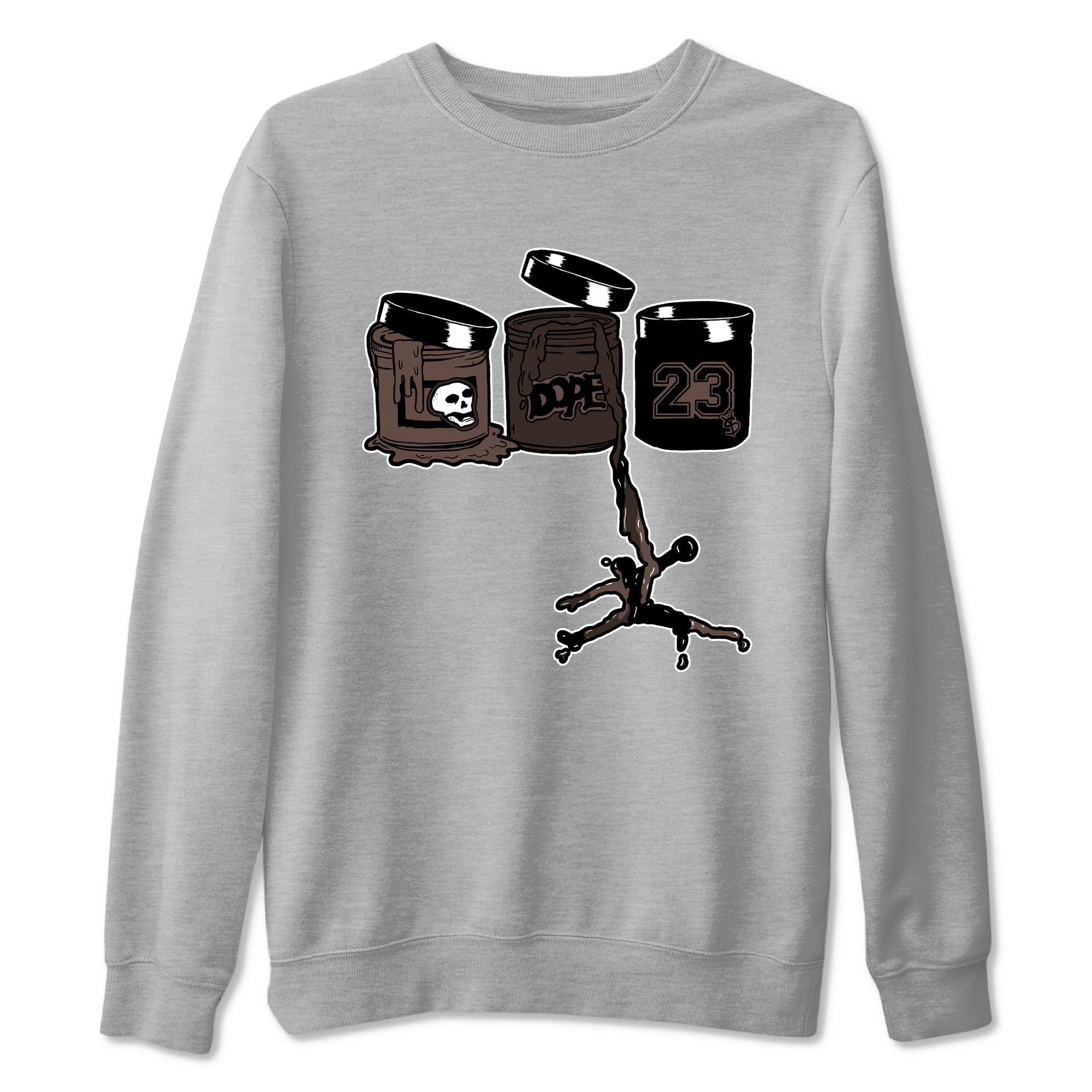 AJ1 Travis Scott Velvet Brown and Dark Mocha shirts to match jordans Jordan Paint sneaker match tees 1s Travis Scott Velvet Brown match shoes to clothes SNRT Sneaker Tees unisex cotton Heather Grey 2 shirts