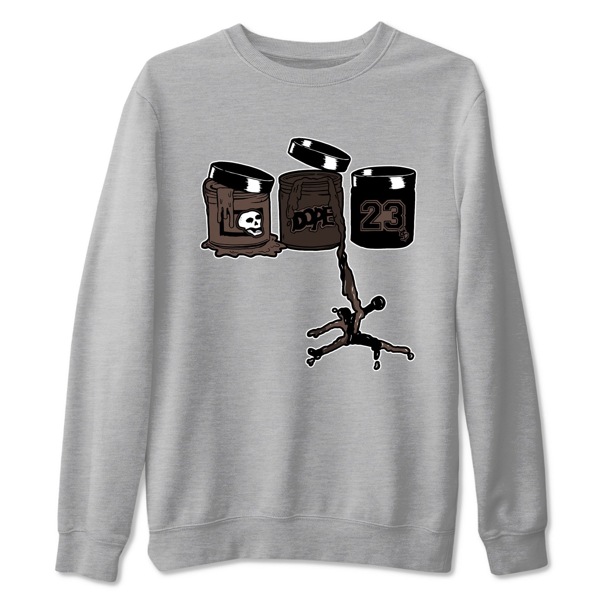 AJ1 Travis Scott Velvet Brown and Dark Mocha shirts to match jordans Jordan Paint sneaker match tees 1s Travis Scott Velvet Brown match shoes to clothes SNRT Sneaker Tees unisex cotton Heather Grey 2 shirts