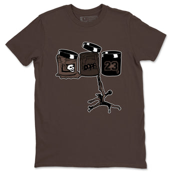 AJ1 Travis Scott Velvet Brown and Dark Mocha shirts to match jordans Jordan Paint sneaker match tees 1s Travis Scott Velvet Brown match shoes to clothes SNRT Sneaker Tees unisex cotton Dark Chocolate 2 shirts