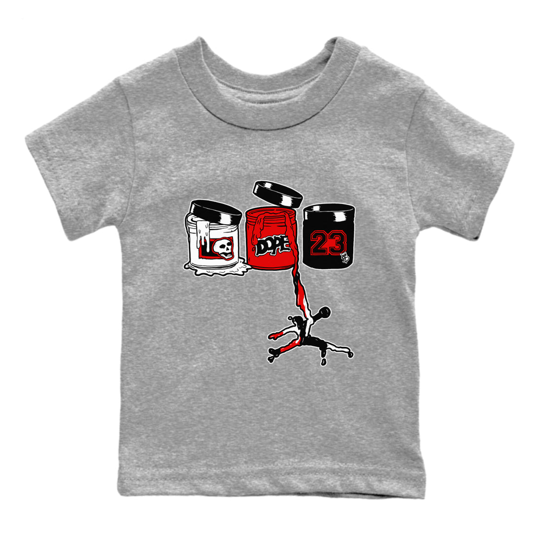 11s Bred Velvet shirts to match jordans Jordan Paint sneaker match tees Air Jordan 11 Retro Bred Velvet match shoes to clothes SNRT Sneaker Tees Youth Baby Heather Grey 2 tee