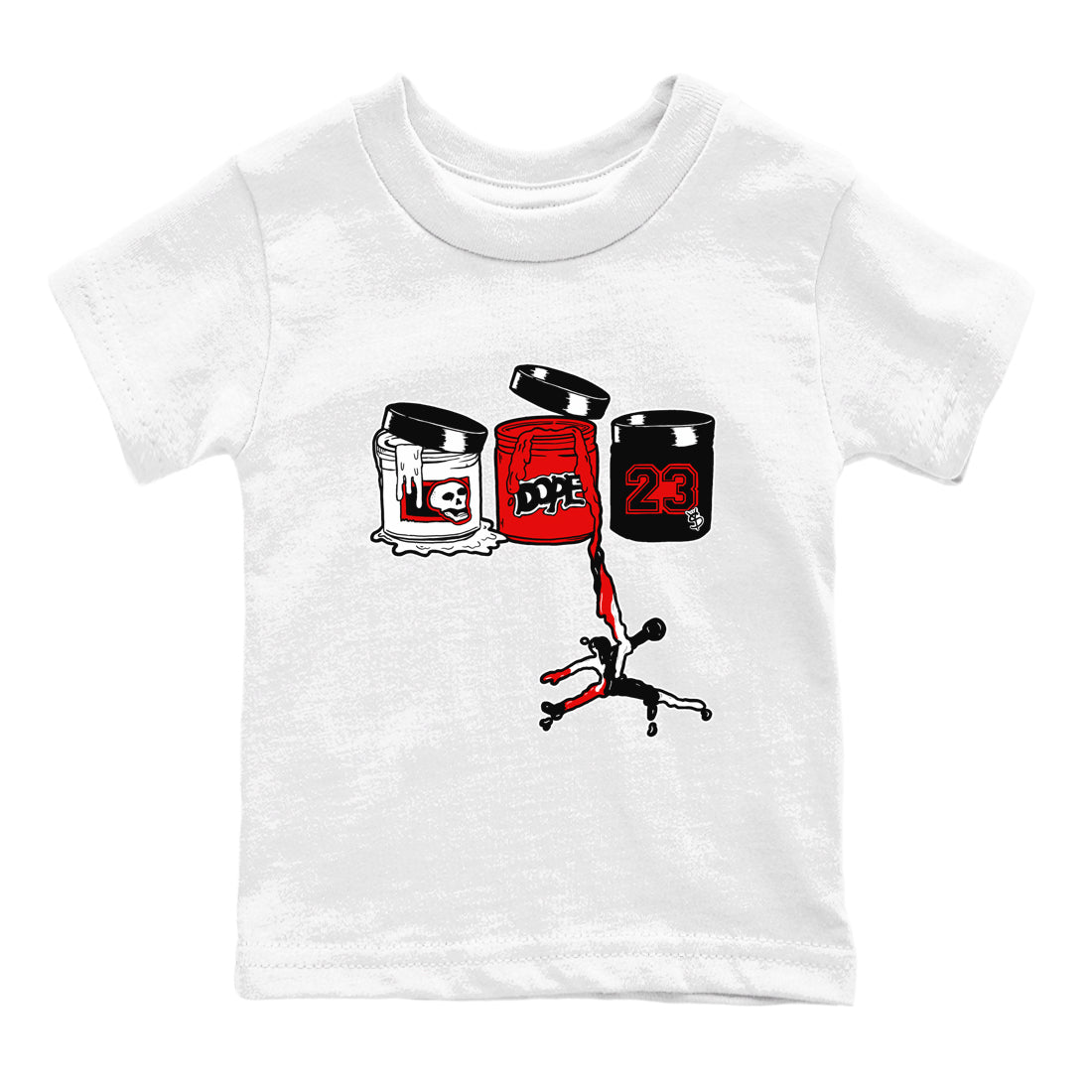 11s Bred Velvet shirts to match jordans Jordan Paint sneaker match tees Air Jordan 11 Retro Bred Velvet match shoes to clothes SNRT Sneaker Tees Youth Baby White 2 tee