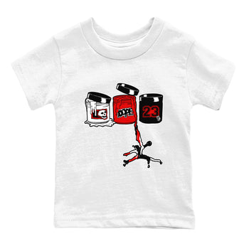 11s Bred Velvet shirts to match jordans Jordan Paint sneaker match tees Air Jordan 11 Retro Bred Velvet match shoes to clothes SNRT Sneaker Tees Youth Baby White 2 tee