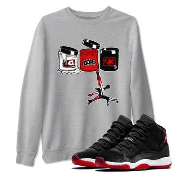 11s Bred Velvet shirts to match jordans Jordan Paint sneaker match tees Air Jordan 11 Retro Bred Velvet match shoes to clothes SNRT Sneaker Tees unisex cotton Heather Grey 1 shirts