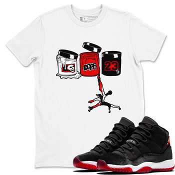 11s Bred Velvet shirts to match jordans Jordan Paint sneaker match tees Air Jordan 11 Retro Bred Velvet match shoes to clothes SNRT Sneaker Tees unisex cotton White 1 shirts
