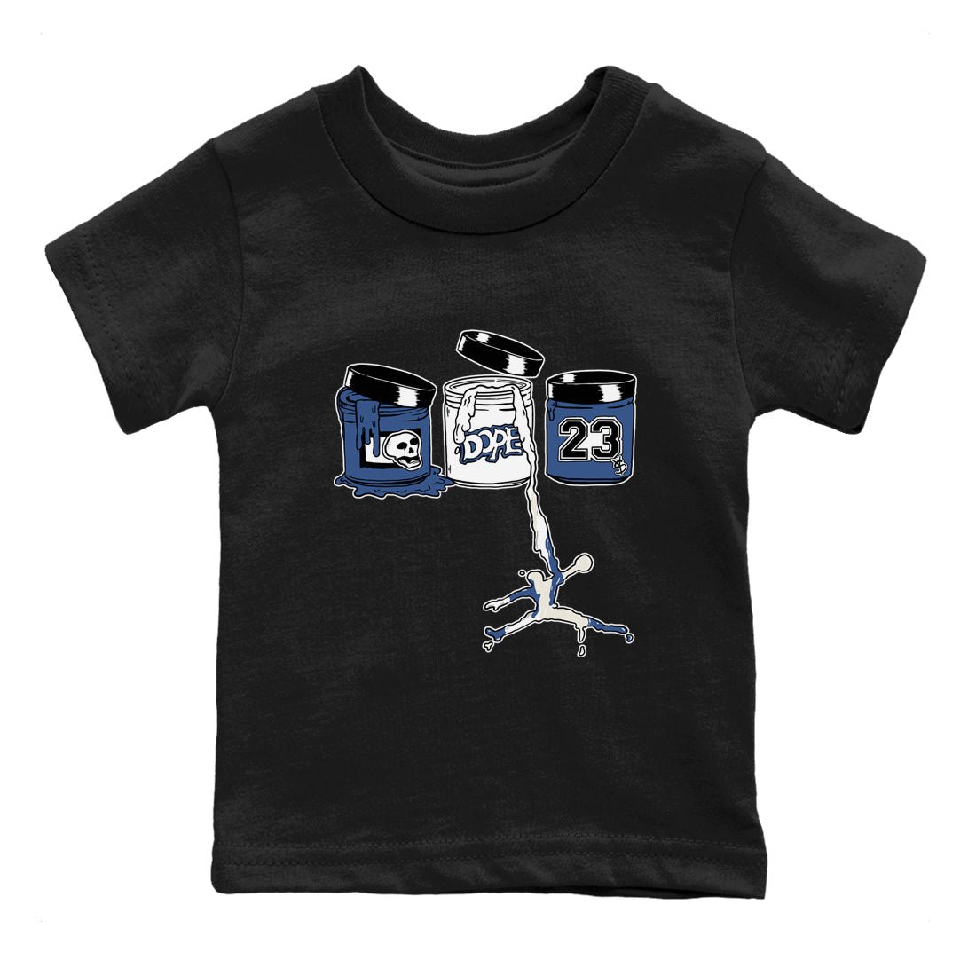 11s Diffused Blue Shirts To Match Jordans Jordan Paint sneaker match tees Air Jordan 11 Diffused Blue Tee SNRT Sneaker Release Tees Youth Baby Black 2 crew neck shirts