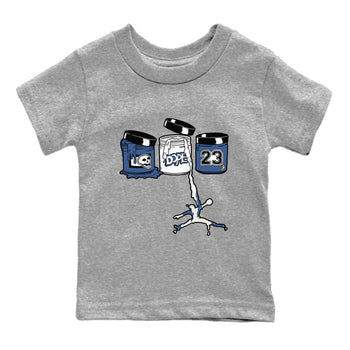 11s Diffused Blue Shirts To Match Jordans Jordan Paint sneaker match tees Air Jordan 11 Diffused Blue Tee SNRT Sneaker Release Tees Youth Baby Heather Grey 2 crew neck shirts