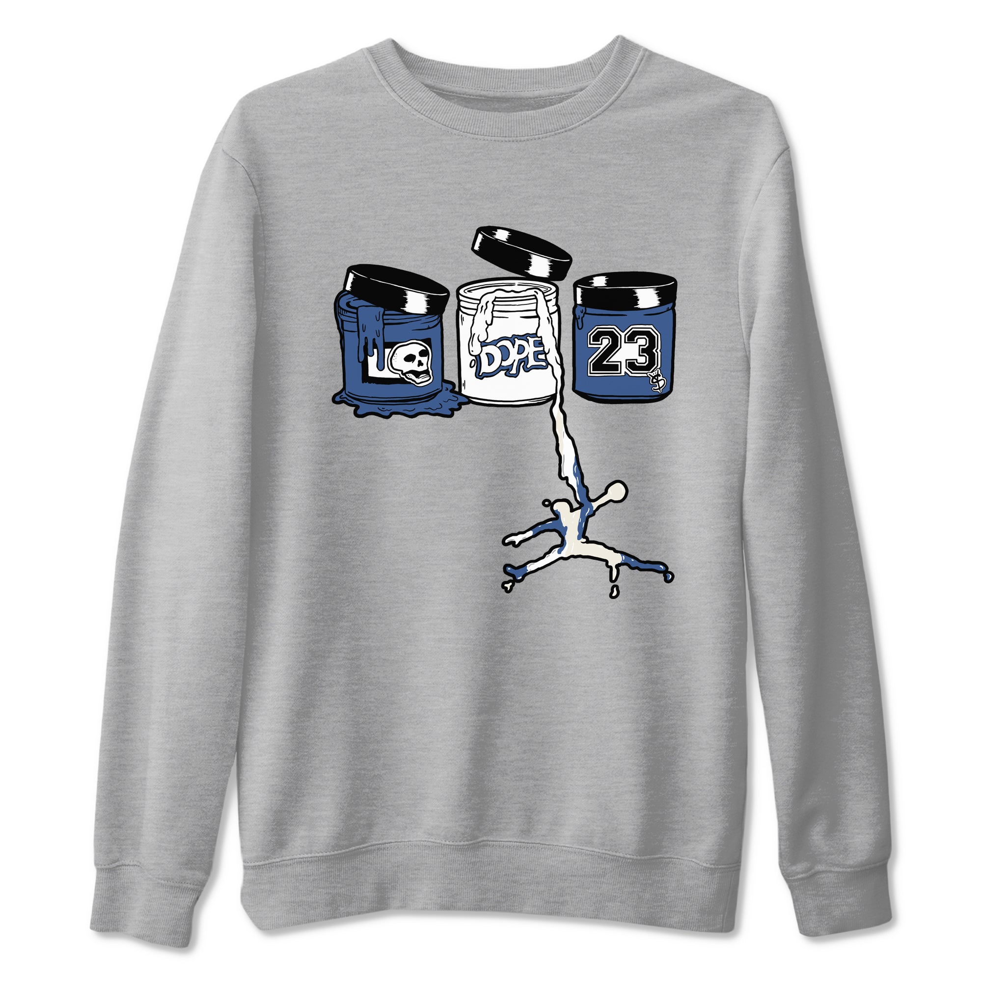 11s Diffused Blue Shirts To Match Jordans Jordan Paint sneaker match tees Air Jordan 11 Diffused Blue Tee SNRT Sneaker Release Tees unisex cotton Heather Grey 2 crew neck shirts