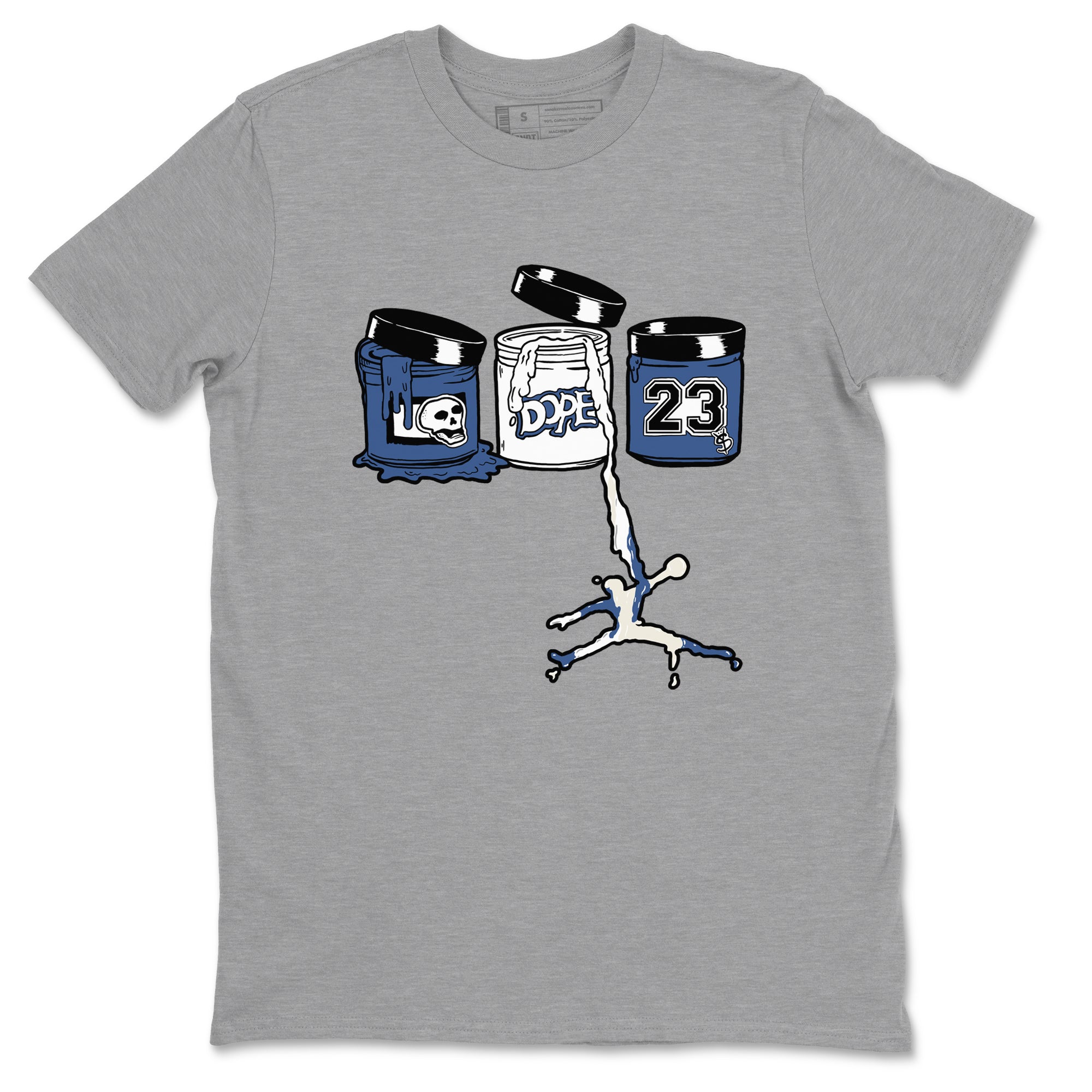 11s Diffused Blue Shirts To Match Jordans Jordan Paint sneaker match tees Air Jordan 11 Diffused Blue Tee SNRT Sneaker Release Tees unisex cotton Heather Grey 2 crew neck shirts