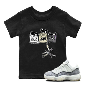 11s Year Of The Snake shirts to match jordans  Jordan Paint shirts to match jordans Air Jordan 11 Retro Low Year Of The Snake match shoes to clothes SNRT Sneaker Tees Youth Baby Black 1 tee