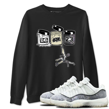 11s Year Of The Snake shirts to match jordans  Jordan Paint shirts to match jordans Air Jordan 11 Retro Low Year Of The Snake match shoes to clothes SNRT Sneaker Tees unisex cotton Black 1 shirts