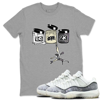 11s Year Of The Snake shirts to match jordans  Jordan Paint shirts to match jordans Air Jordan 11 Retro Low Year Of The Snake match shoes to clothes SNRT Sneaker Tees unisex cotton Heather Grey 1 shirts