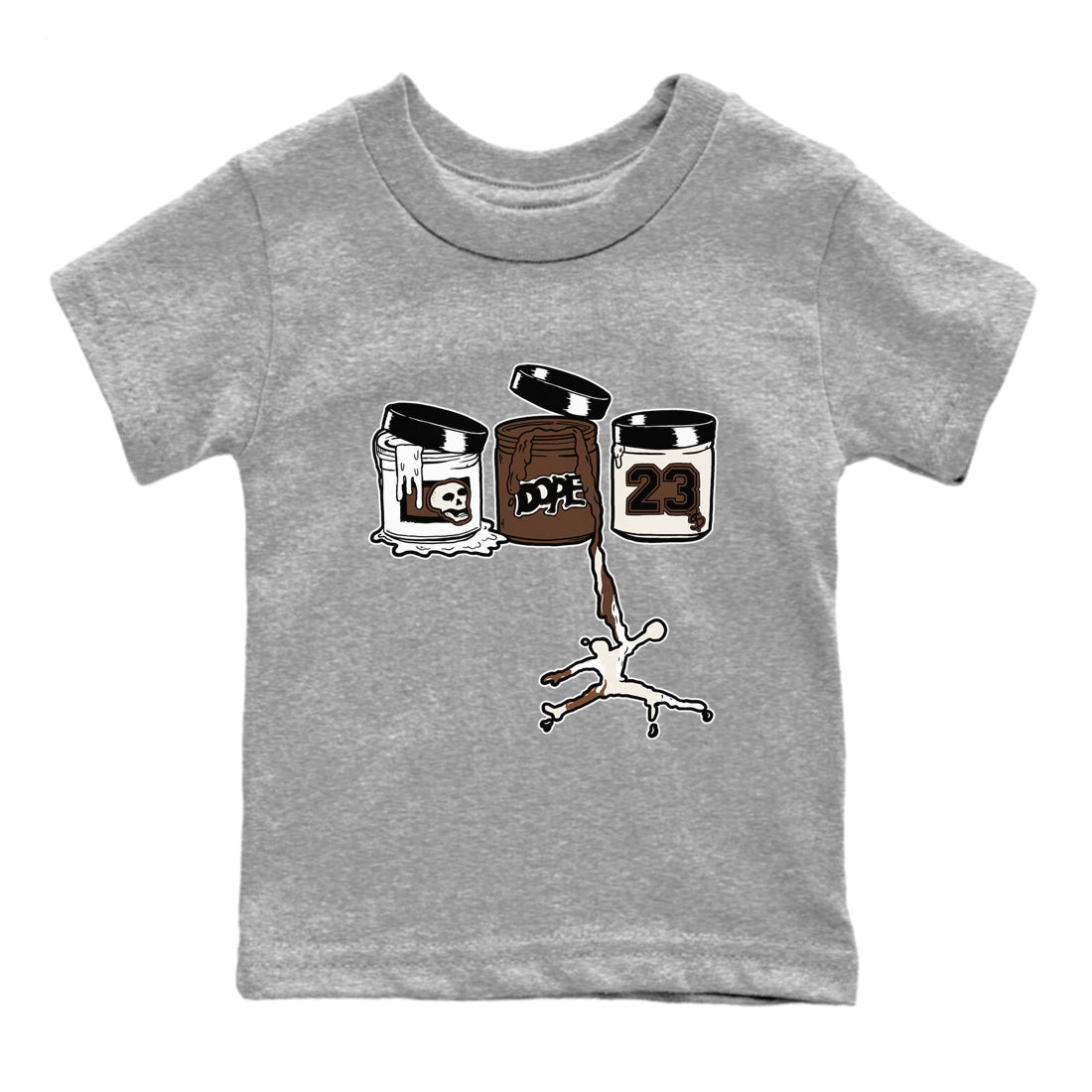 AJ12 Baroque Brown shirts to match jordans Jordan Paint best t shirts to wear with jordans SoleFly x Jordan 12 Baroque Brown match shoes to clothes SNRT Sneaker Tees Youth Baby Heather Grey 2 tee