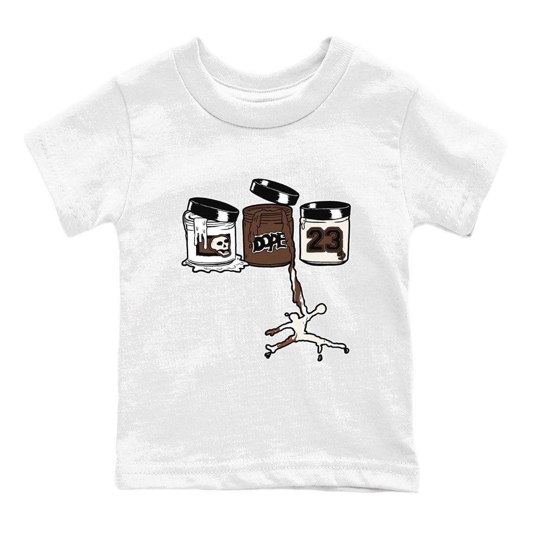AJ12 Baroque Brown shirts to match jordans Jordan Paint best t shirts to wear with jordans SoleFly x Jordan 12 Baroque Brown match shoes to clothes SNRT Sneaker Tees Youth Baby White 2 tee