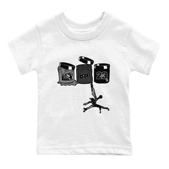 12s Black Wolf Grey shirts to match jordans Jordan Paint sneaker match tees Air Jordan 12 Barons match shoes to clothes SNRT Sneaker Tees Youth Baby White 2 tee