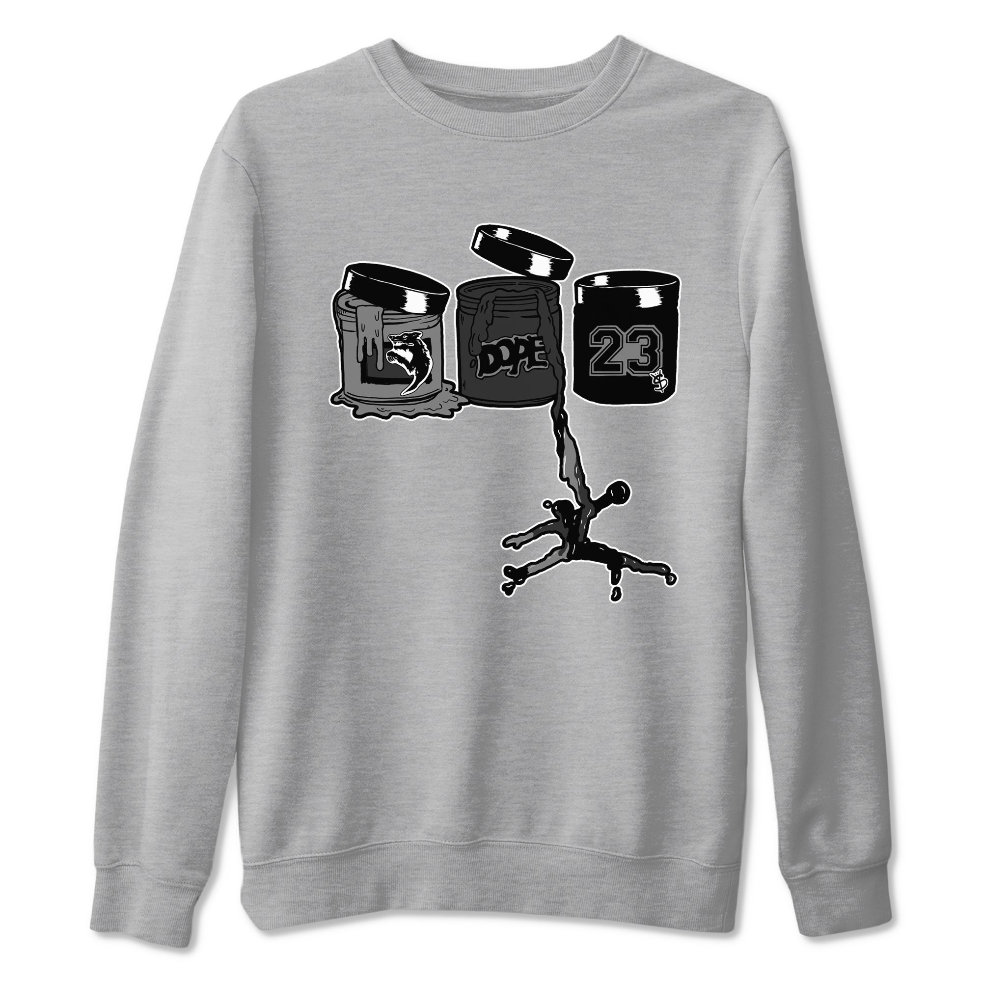 12s Black Wolf Grey shirts to match jordans Jordan Paint sneaker match tees Air Jordan 12 Barons match shoes to clothes SNRT Sneaker Tees unisex cotton Heather Grey 2 shirts