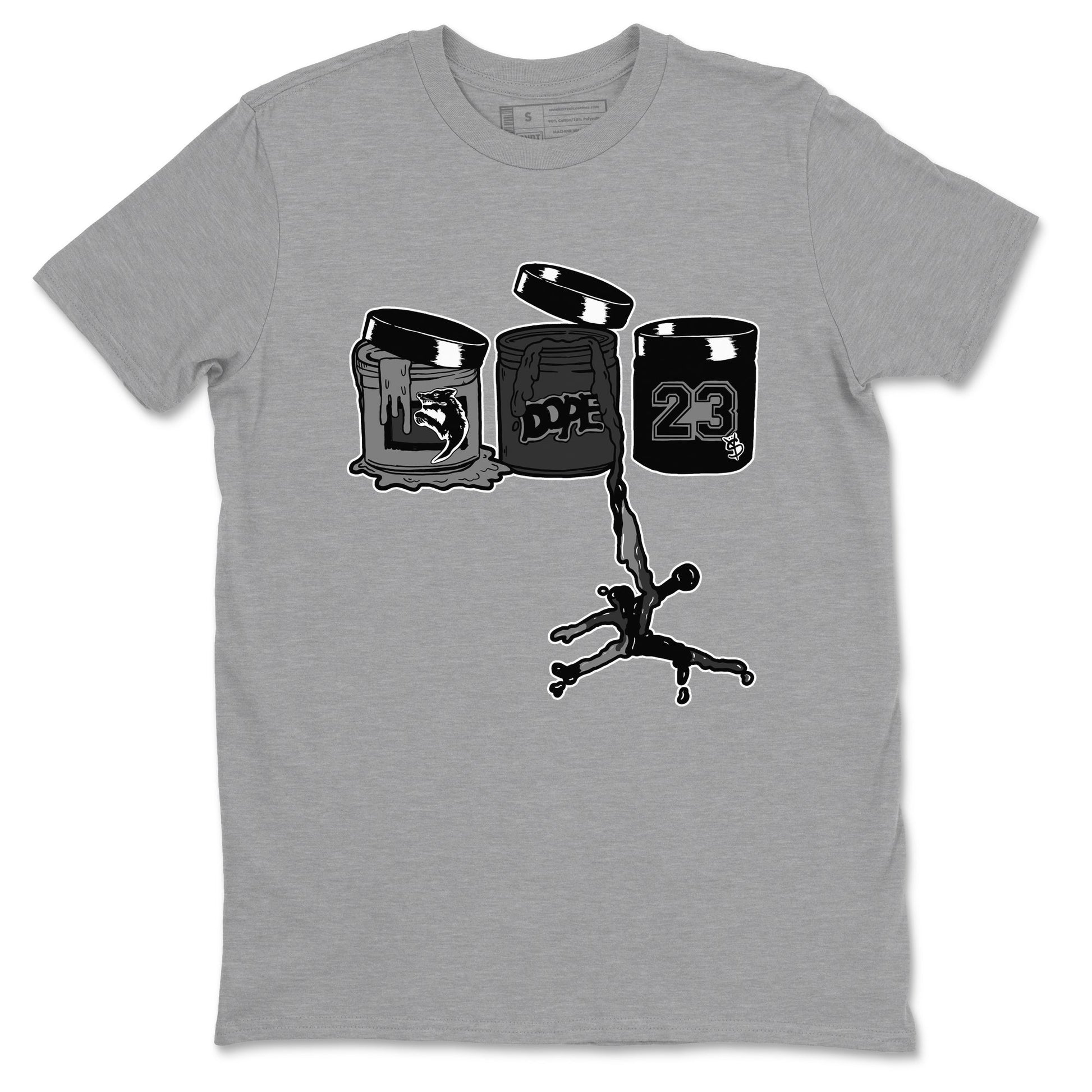 12s Black Wolf Grey shirts to match jordans Jordan Paint sneaker match tees Air Jordan 12 Barons match shoes to clothes SNRT Sneaker Tees unisex cotton Heather Grey 2 shirts