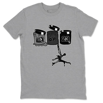 12s Black Wolf Grey shirts to match jordans Jordan Paint sneaker match tees Air Jordan 12 Barons match shoes to clothes SNRT Sneaker Tees unisex cotton Heather Grey 2 shirts