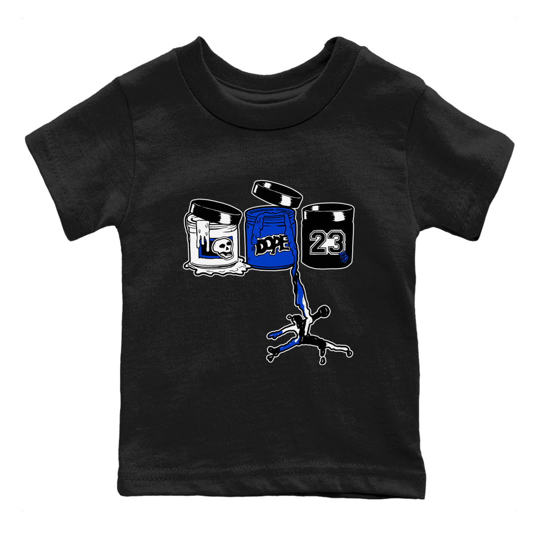 12s Blueberry shirts to match jordans Jordan Paint best t shirts to wear with jordans AJ12 White & Game Royal match shoes to clothes SNRT Sneaker Tees Youth Baby Black 2 tee