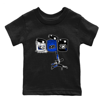 12s Blueberry shirts to match jordans Jordan Paint best t shirts to wear with jordans AJ12 White & Game Royal match shoes to clothes SNRT Sneaker Tees Youth Baby Black 2 tee