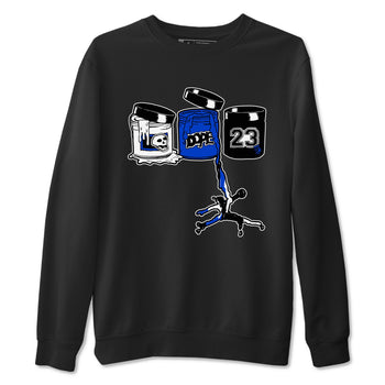 12s Blueberry shirts to match jordans Jordan Paint best t shirts to wear with jordans AJ12 White & Game Royal match shoes to clothes SNRT Sneaker Tees unisex cotton Black 2 shirts