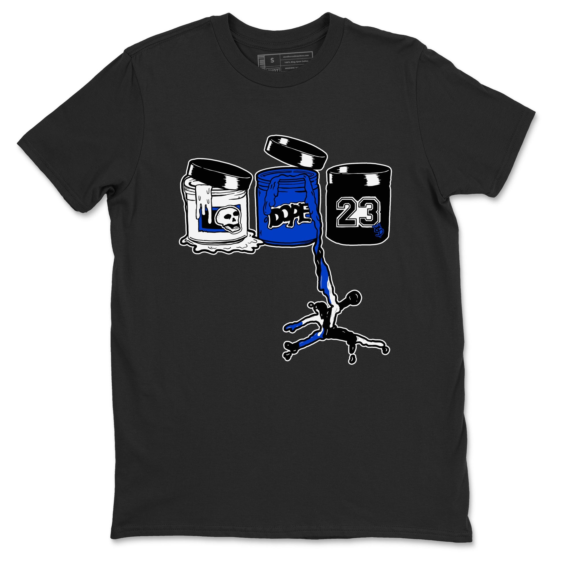 12s Blueberry shirts to match jordans Jordan Paint best t shirts to wear with jordans AJ12 White & Game Royal match shoes to clothes SNRT Sneaker Tees unisex cotton Black 2 shirts