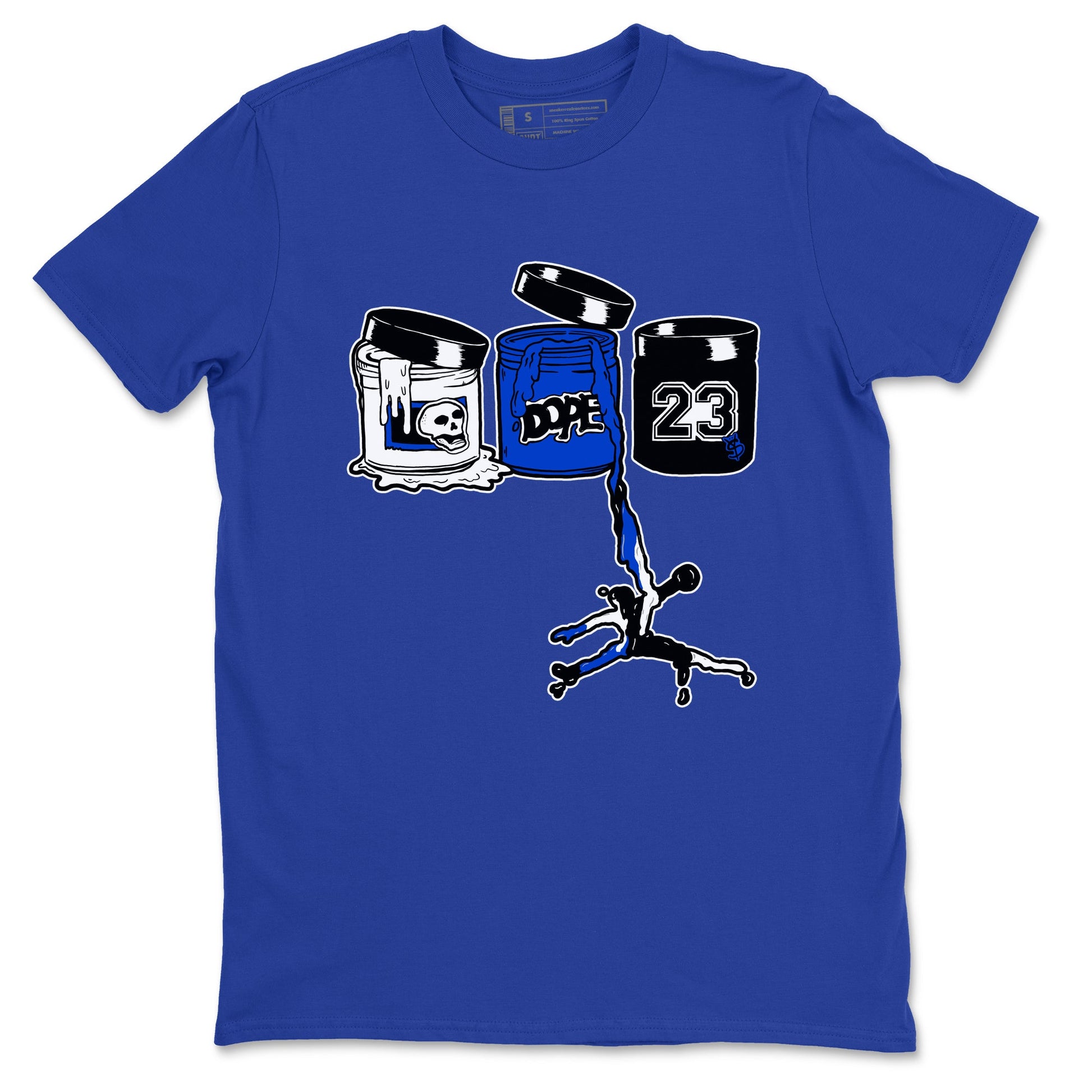 12s Blueberry shirts to match jordans Jordan Paint best t shirts to wear with jordans AJ12 White & Game Royal match shoes to clothes SNRT Sneaker Tees unisex cotton Royal Blue 2 shirts