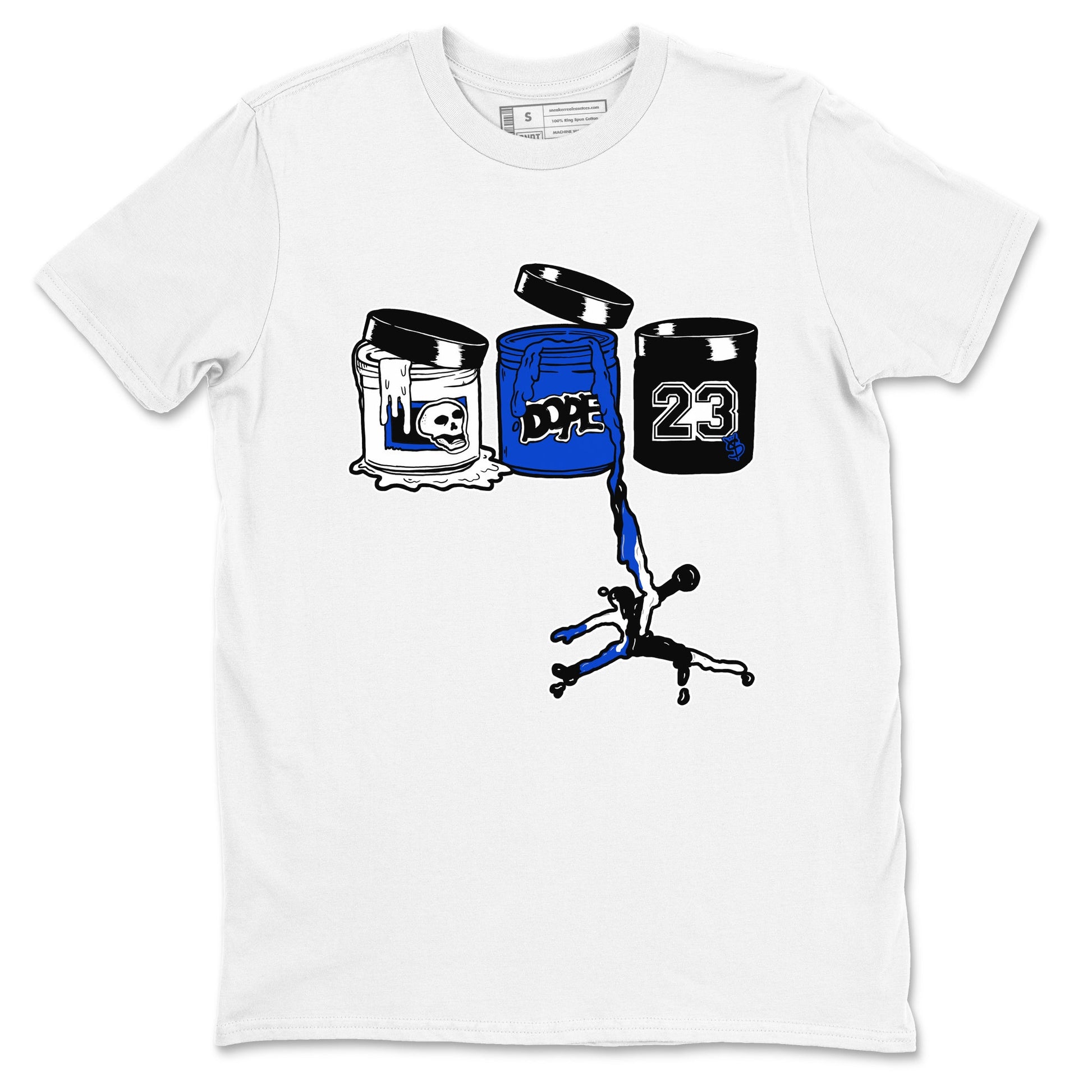 12s Blueberry shirts to match jordans Jordan Paint best t shirts to wear with jordans AJ12 White & Game Royal match shoes to clothes SNRT Sneaker Tees unisex cotton White 2 shirts
