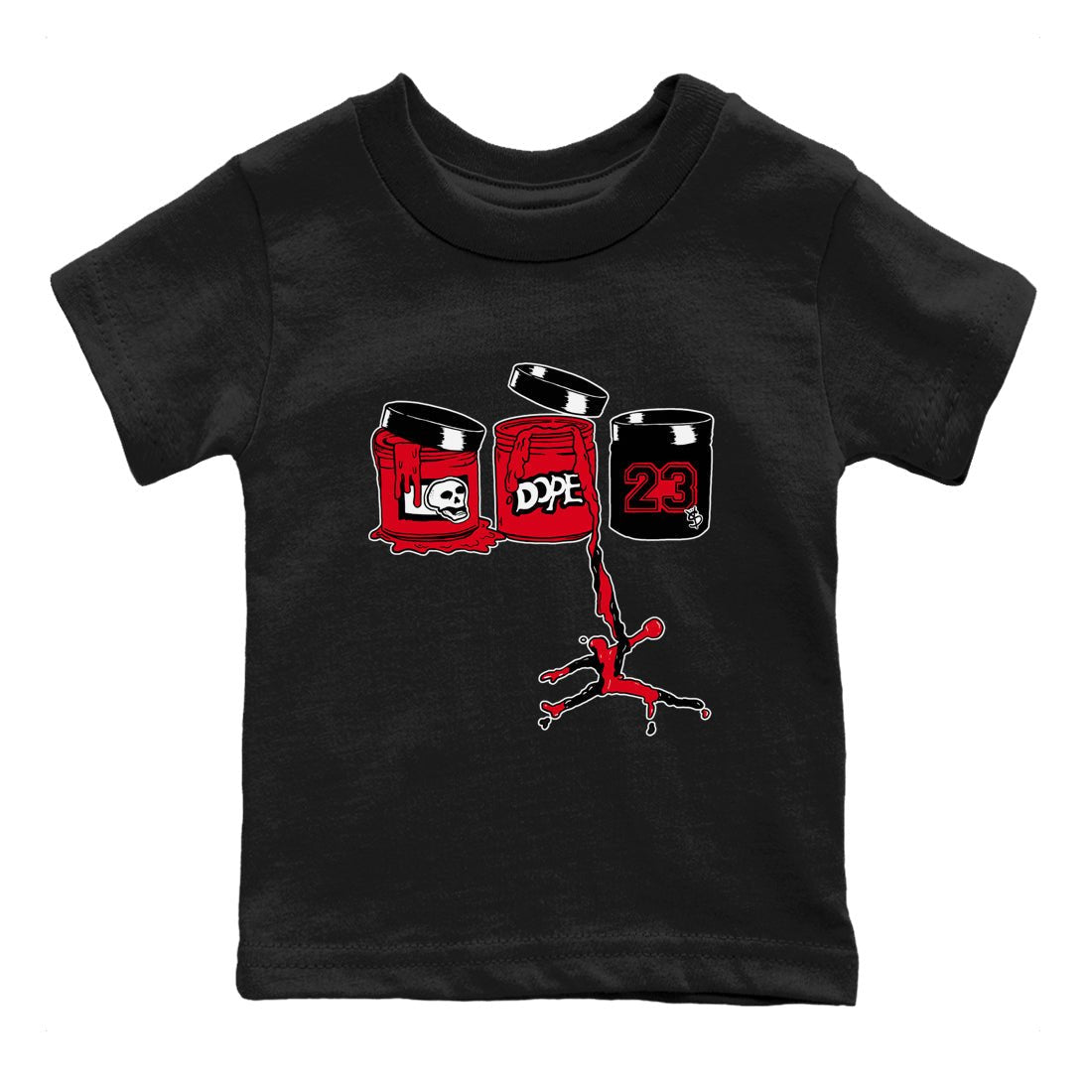 12s Flu Game shirts to match jordans Jordan Paint sneaker match tees Air Jordan 12 Retro Flu Game match shoes to clothes SNRT Sneaker Tees Youth Baby Black 2 tee