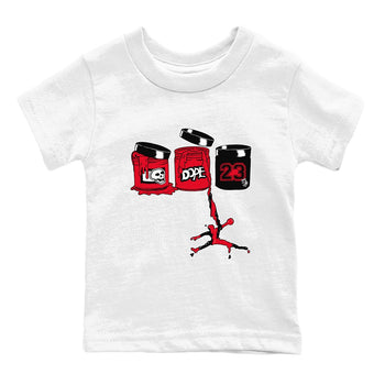 12s Flu Game shirts to match jordans Jordan Paint sneaker match tees Air Jordan 12 Retro Flu Game match shoes to clothes SNRT Sneaker Tees Youth Baby White 2 tee