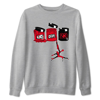 12s Flu Game shirts to match jordans Jordan Paint sneaker match tees Air Jordan 12 Retro Flu Game match shoes to clothes SNRT Sneaker Tees unisex cotton Heather Grey 2 shirts