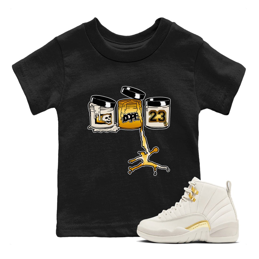 12s Phantom shirts to match jordans Jordan Paint sneaker match tees Air Jordan 12 WMNS Phantom match shoes to clothes SNRT Sneaker Tees Youth Baby Black 1 tee