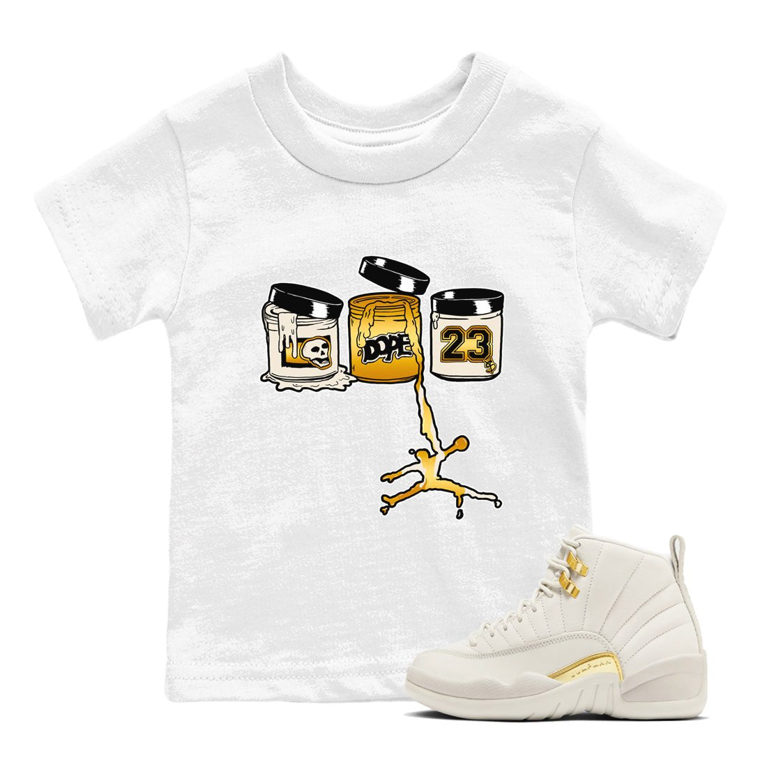 12s Phantom shirts to match jordans Jordan Paint sneaker match tees Air Jordan 12 WMNS Phantom match shoes to clothes SNRT Sneaker Tees Youth Baby White 1 tee