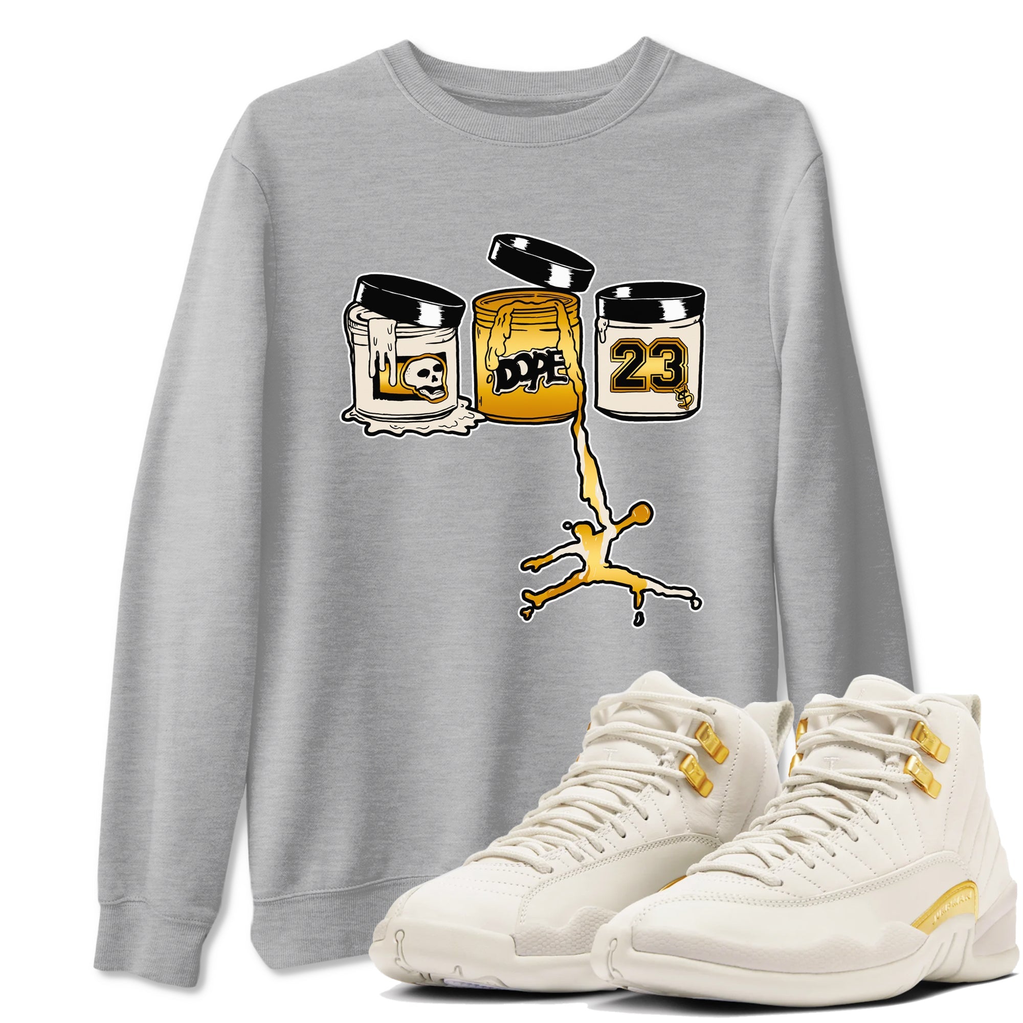 12s Phantom shirts to match jordans Jordan Paint sneaker match tees Air Jordan 12 WMNS Phantom match shoes to clothes SNRT Sneaker Tees unisex cotton Heather Grey 1 shirts
