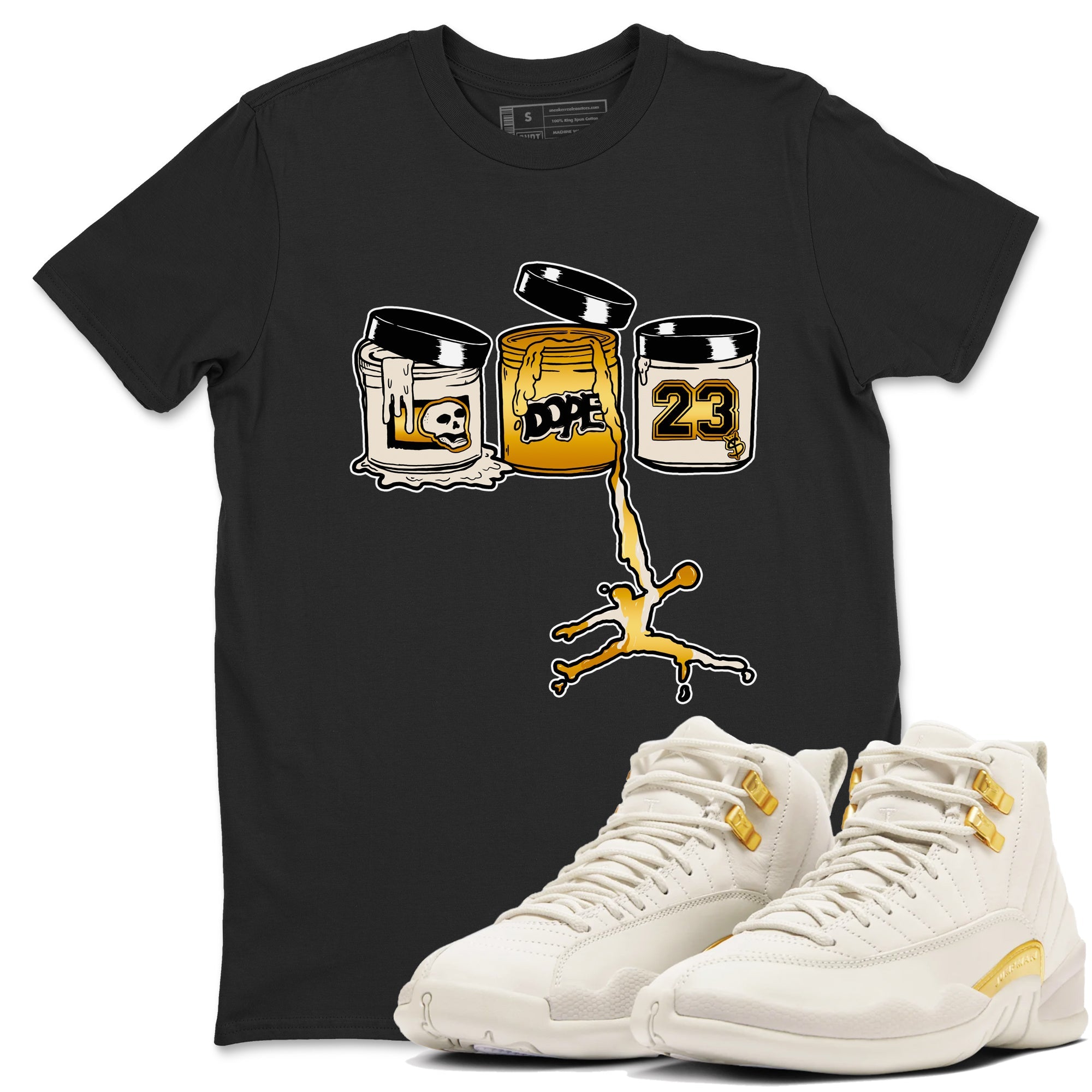 12s Phantom shirts to match jordans Jordan Paint sneaker match tees Air Jordan 12 WMNS Phantom match shoes to clothes SNRT Sneaker Tees unisex cotton Black 1 shirts