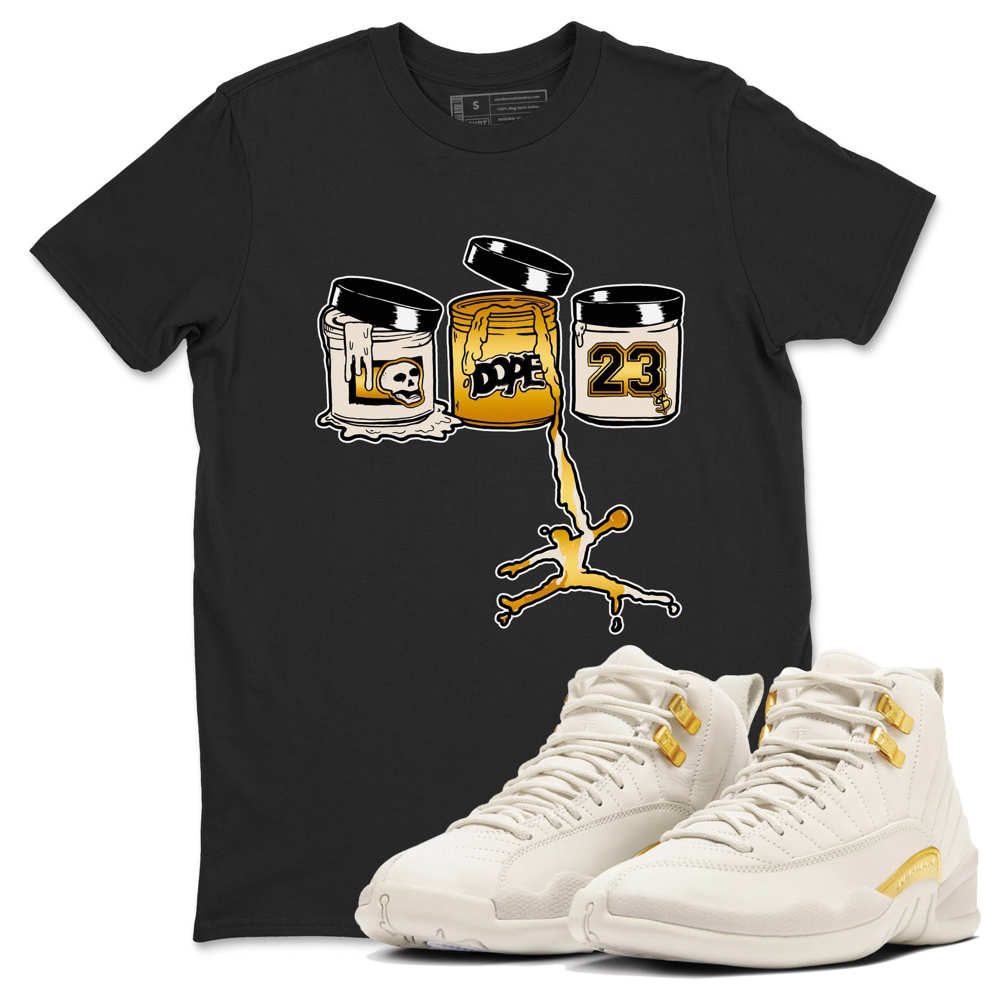 12s Phantom shirts to match jordans Jordan Paint sneaker match tees Air Jordan 12 WMNS Phantom match shoes to clothes SNRT Sneaker Tees unisex cotton Black 1 shirts