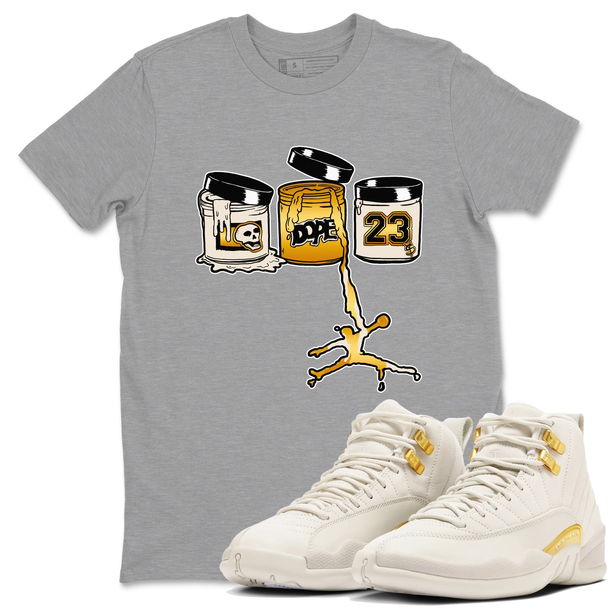 12s Phantom shirts to match jordans Jordan Paint sneaker match tees Air Jordan 12 WMNS Phantom match shoes to clothes SNRT Sneaker Tees unisex cotton Heather Grey 1 shirts