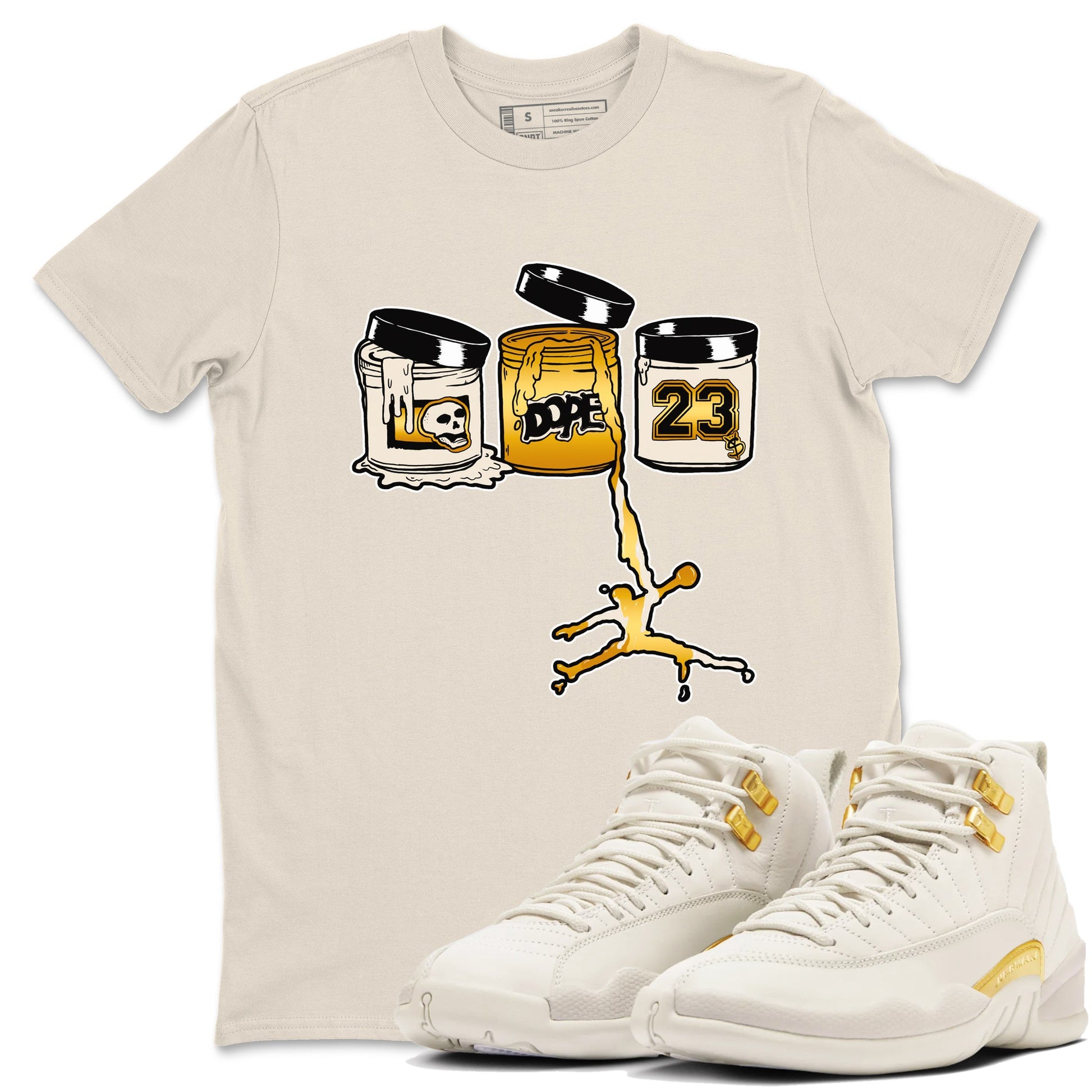 12s Phantom shirts to match jordans Jordan Paint sneaker match tees Air Jordan 12 WMNS Phantom match shoes to clothes SNRT Sneaker Tees unisex cotton Natural 1 shirts