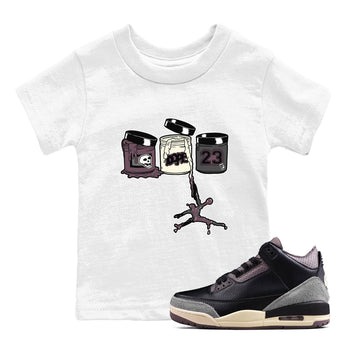 3s A Ma Maniere x Black Shirts To Match Jordans Jordan Paint sneaker match tees Air Jordan 3 A Ma Maniere x Black And Flat Pewter T-Shirt SNRT Sneake Sneaker Release Tees Youth Baby White 1 crew neck shirts