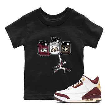 3s A Ma Maniere x Burgundy Crush Shirts To Match Jordans Jordan Paint sneaker match tees Air Jordan 3 A Ma Maniere x Burgundy Crush Tee SNRT Sneaker Release Tees Youth Baby Black 1 crew neck shirts